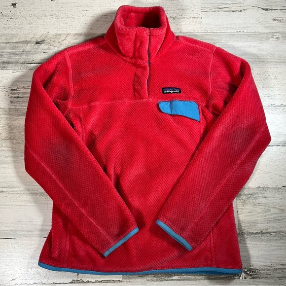Patagonia Women’s Re-Tool Snap-T Fleece Pullover Red Size Small 25442 Polartec - Picture 1 of 6
